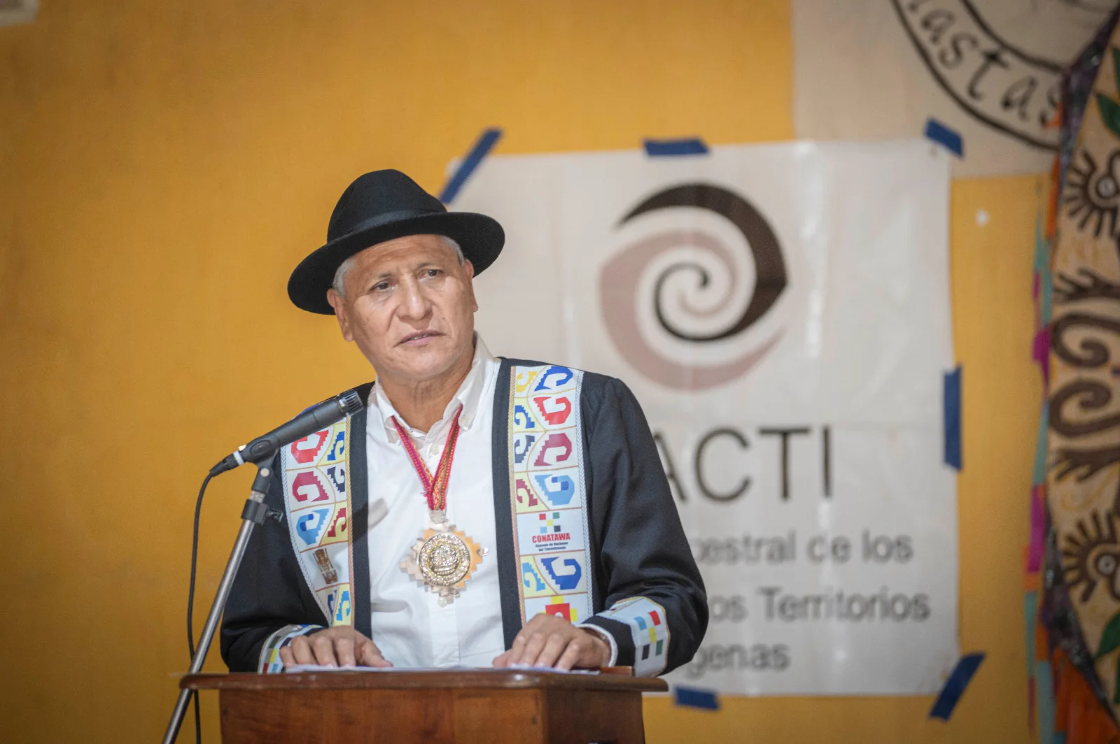 La Organización de Naciones Originarias se reunió en la cuna maya | Ornitorrinco Silvio Ayala Pacheco es el presidente de la Organización de Naciones Originarias. Foto/Alan Ovalle