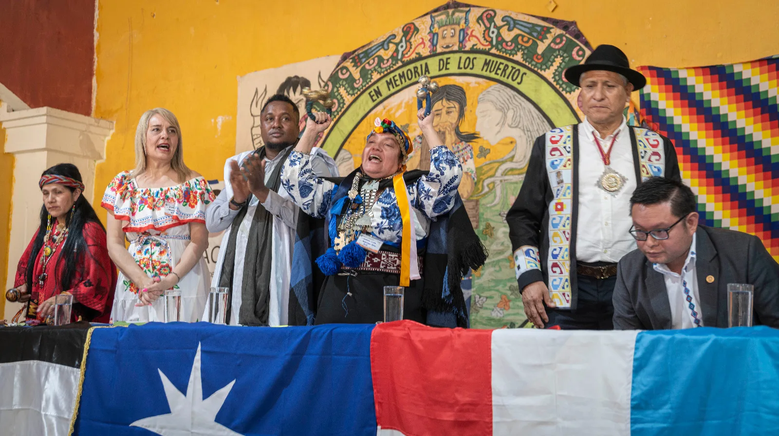 La Organización de Naciones Originarias se reunió en la cuna maya | Ornitorrinco Verónica Cifuente Curín es werken de la Nación Mapuche. Foto/Alan Ovalle.
